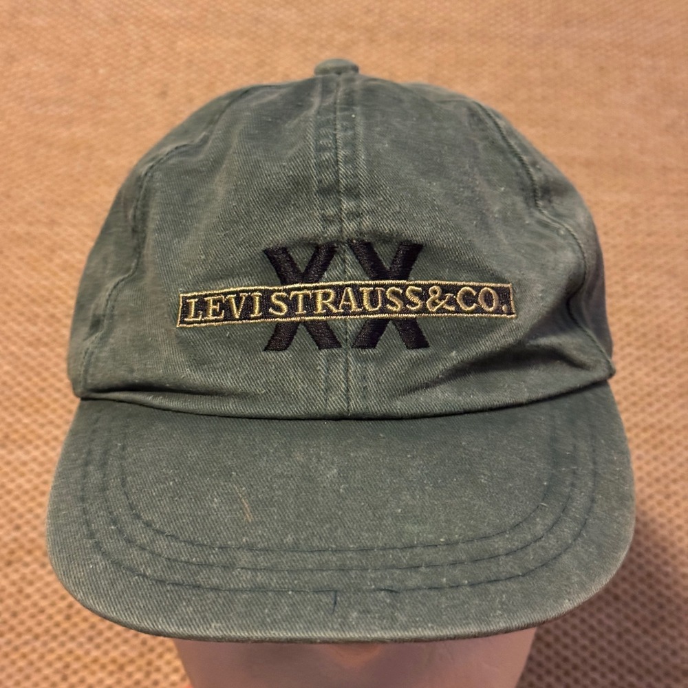VTG Levi's Ball Cap "Original Issue" Washed Green Hat Casual Hipster Streetwear